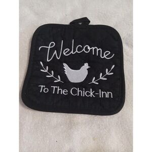 Novelty Potholder Set Funny Kitchen Decor Embroidered Farmhouse Chicken Squirrel